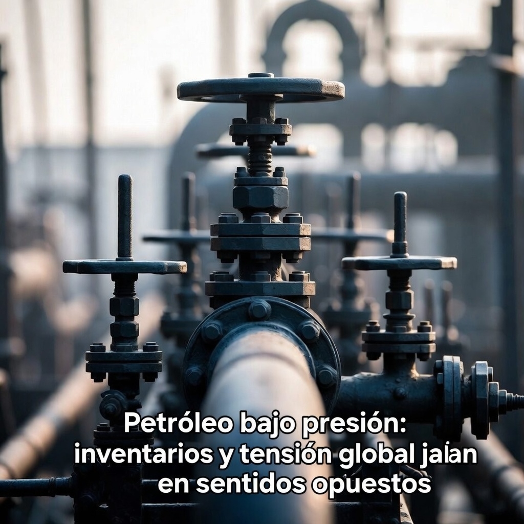 Petróleo bajo presión: inventarios y tensión global jalan en sentidos opuestos