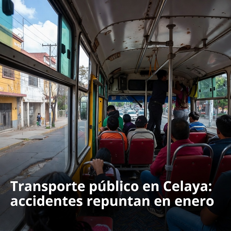 Transporte público en Celaya: accidentes repuntan en enero
