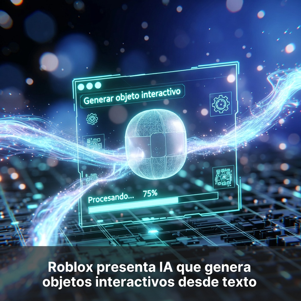 Roblox presenta IA que genera objetos interactivos desde texto