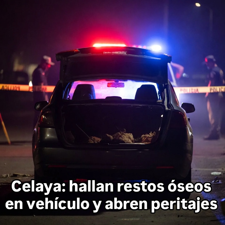Celaya: hallan restos óseos en vehículo y abren peritajes