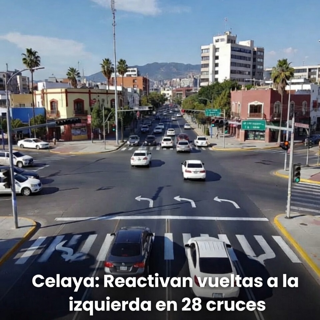 Celaya: Reactivan vueltas a la izquierda en 28 cruces