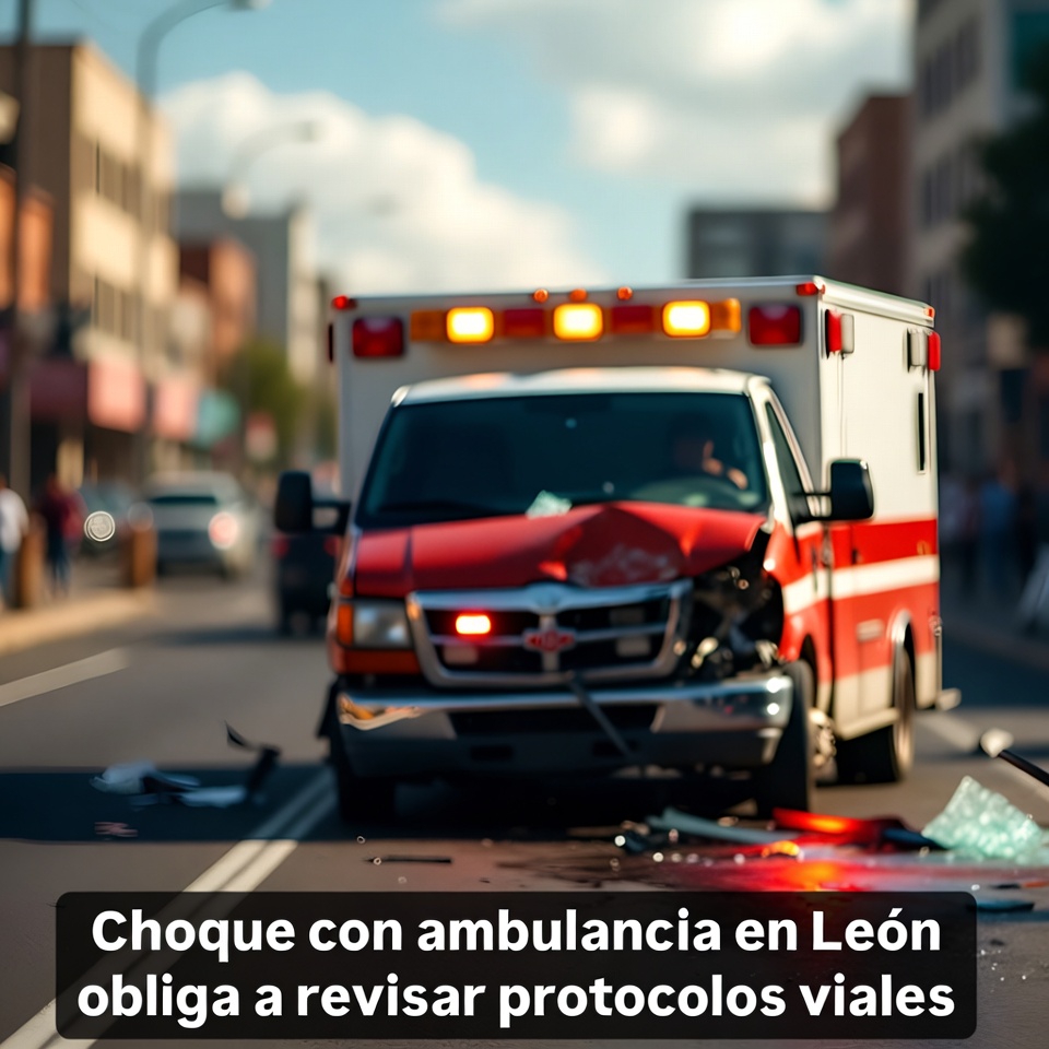 Choque con ambulancia en León obliga a revisar protocolos viales