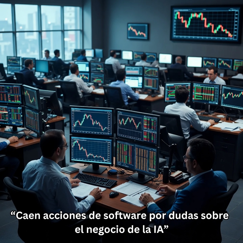 Caen acciones de software por dudas sobre el negocio de la IA