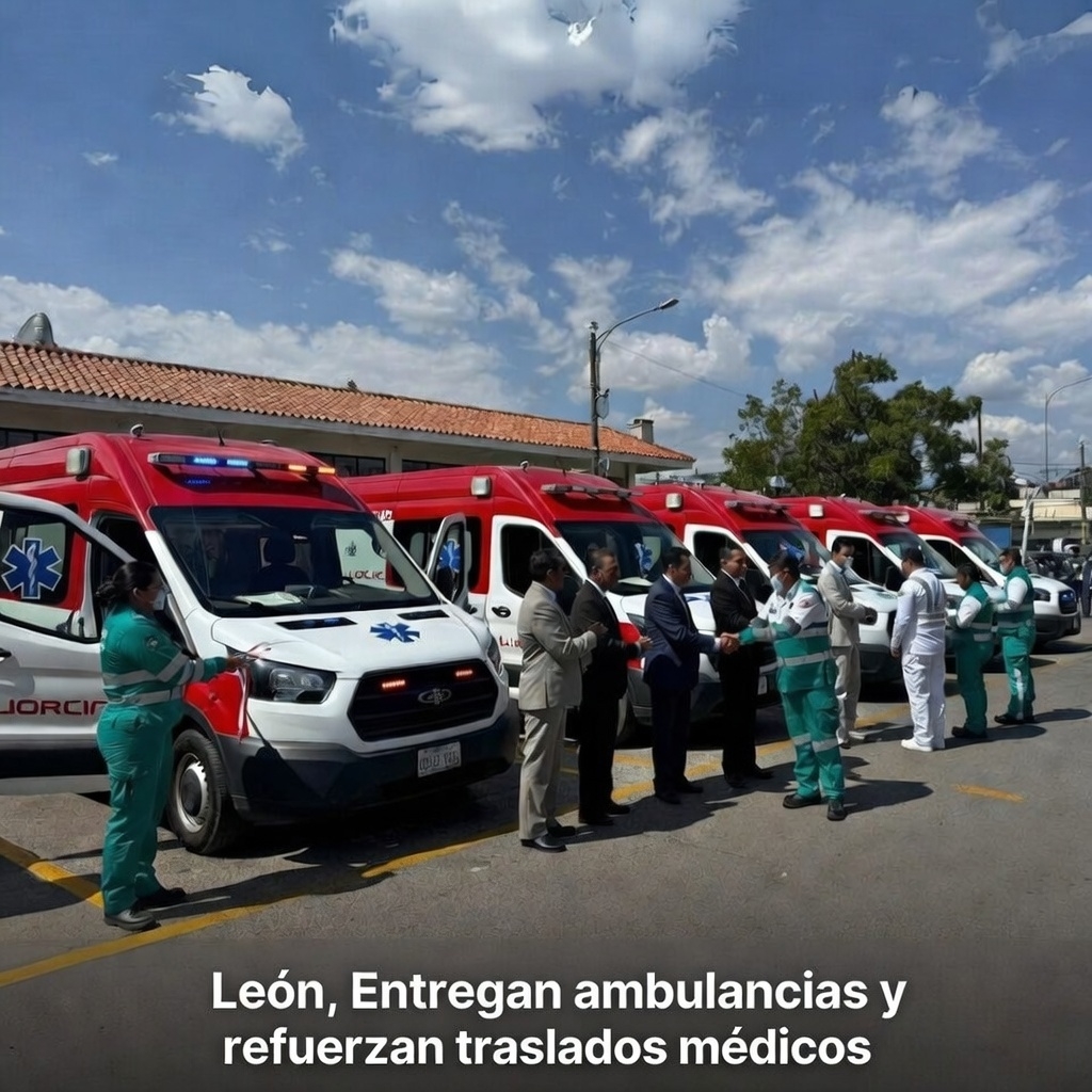 Leon: Entregan ambulancias y refuerzan traslados medicos