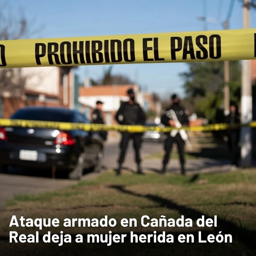 Ataque armado en Cañada del Real deja a mujer herida en León