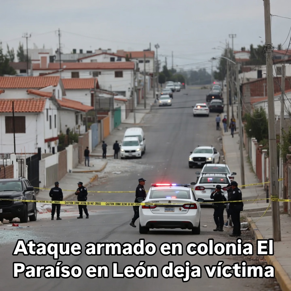 Ataque armado en colonia El Paraíso en León deja victima