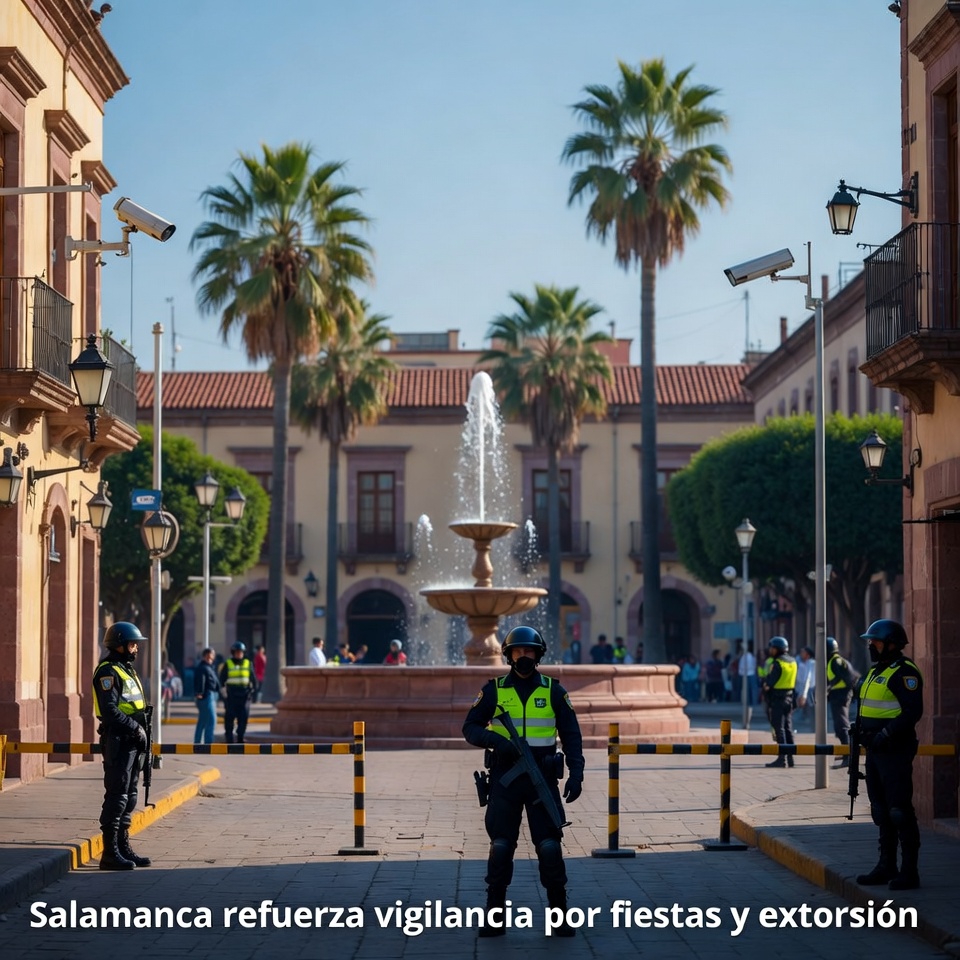 Salamanca refuerza vigilancia por fiestas y extorsión