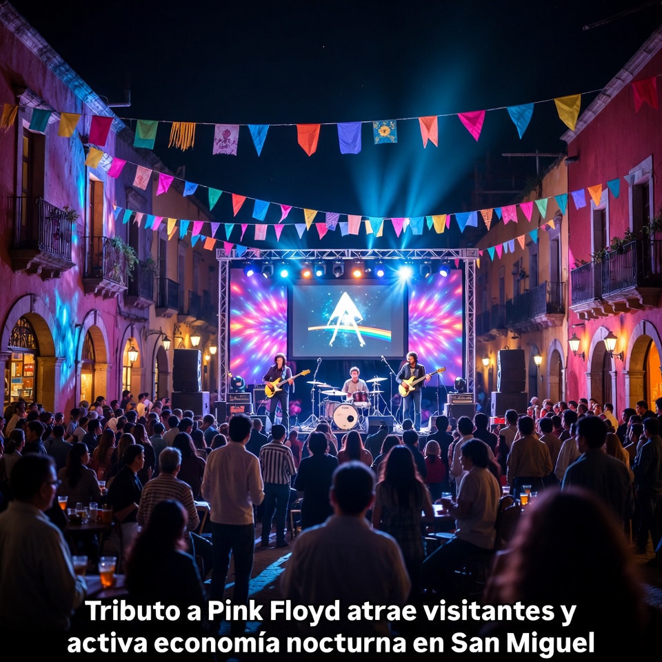 Tributo a Pink Floyd atrae visitantes y activa economía nocturna en San Miguel