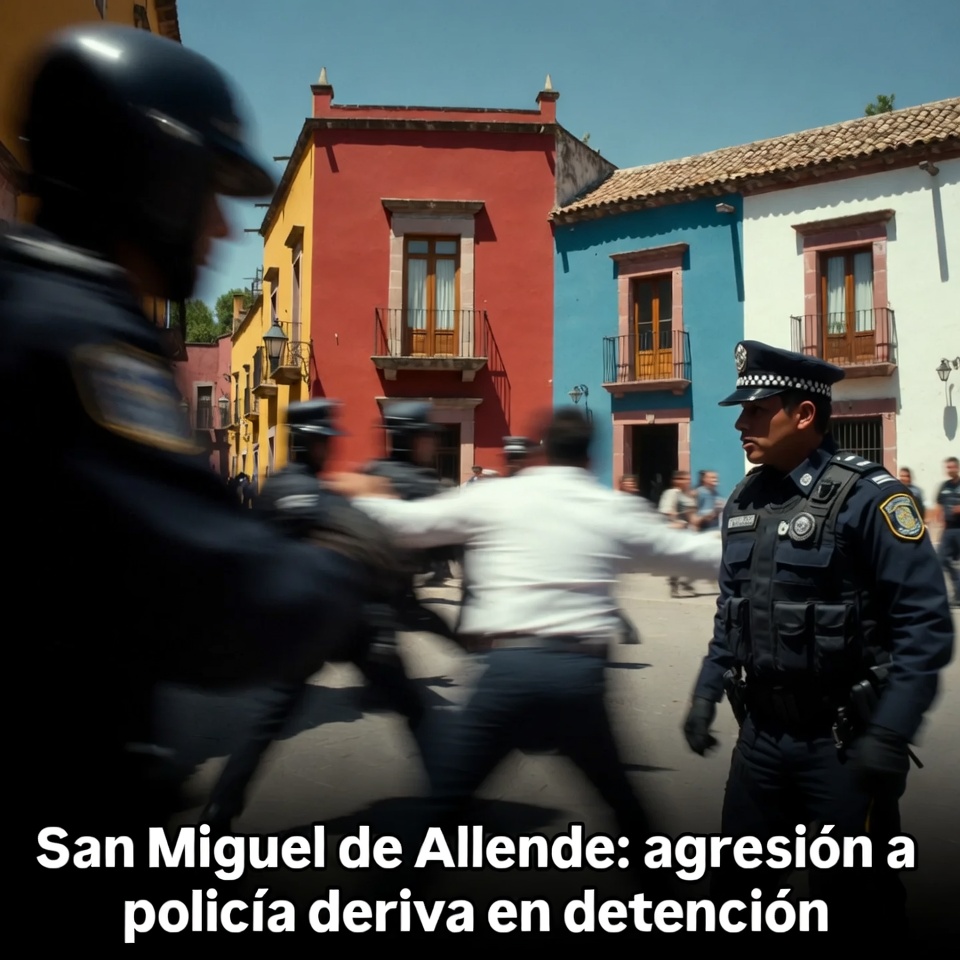 San Miguel de Allende: agresión a policía deriva en detención