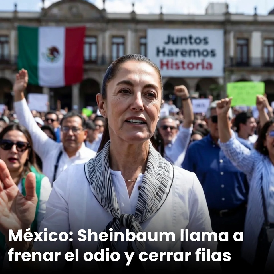 México: Sheinbaum llama a frenar el odio y cerrar filas