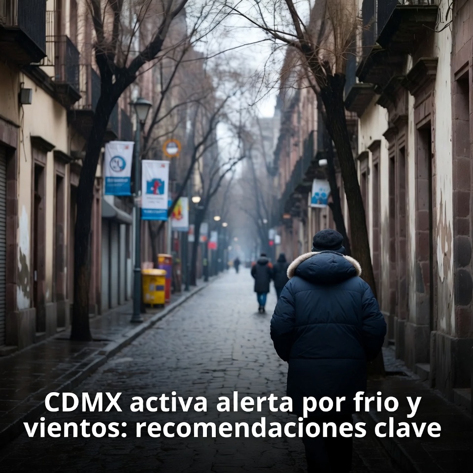 CDMX activa alerta por frío y vientos: recomendaciones clave