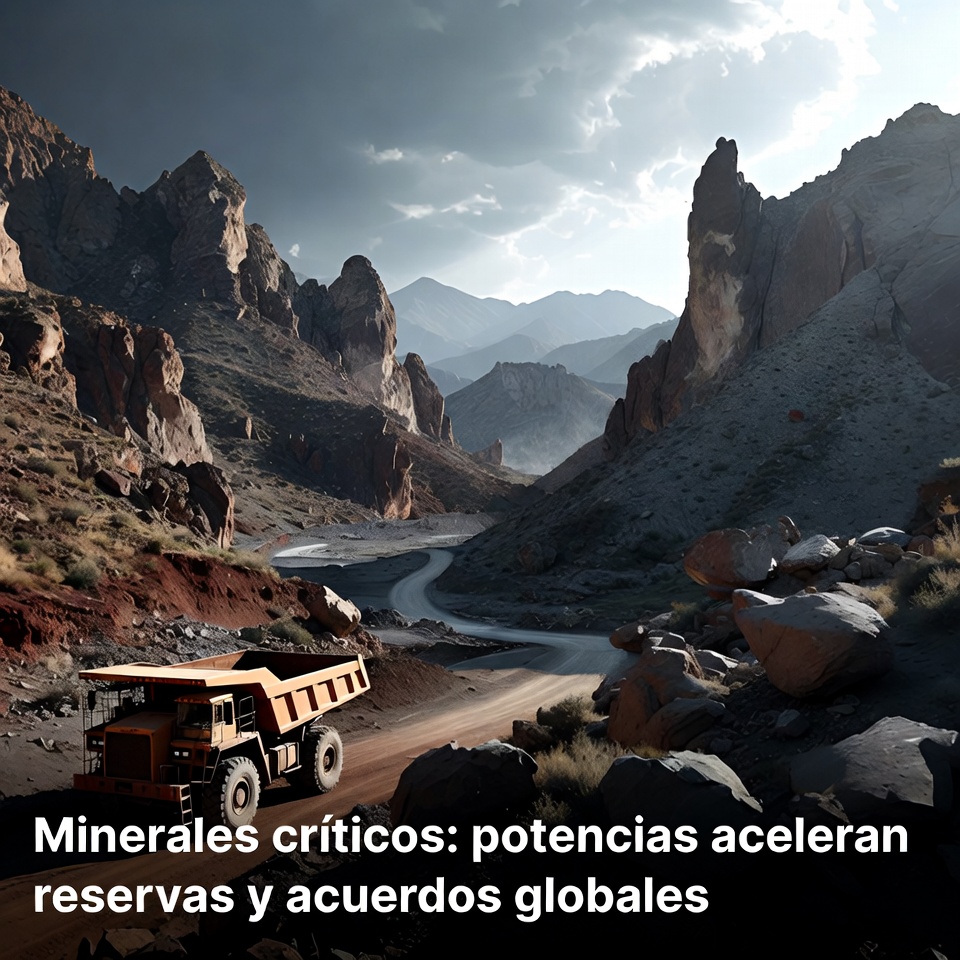 Minerales críticos: potencias aceleran reservas y acuerdos globales