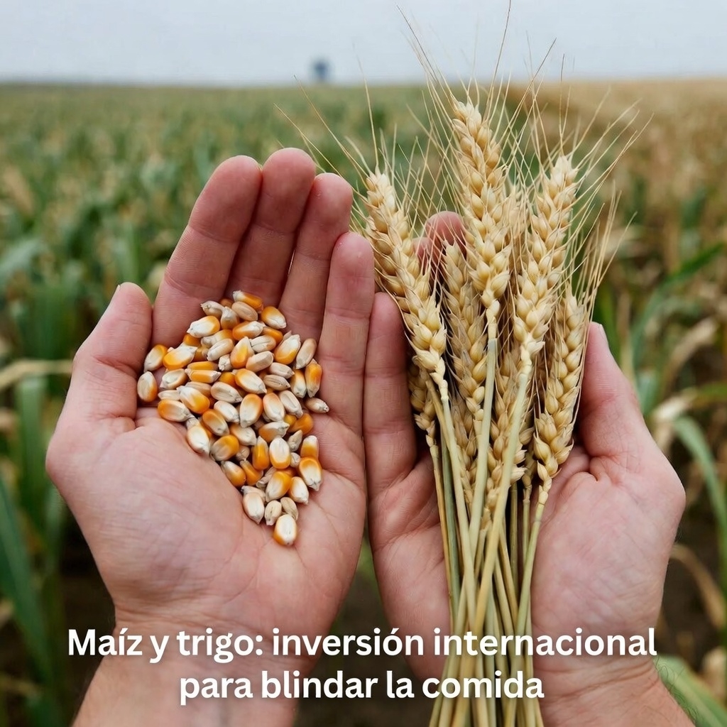 Maíz y trigo: inversión internacional para blindar la comida