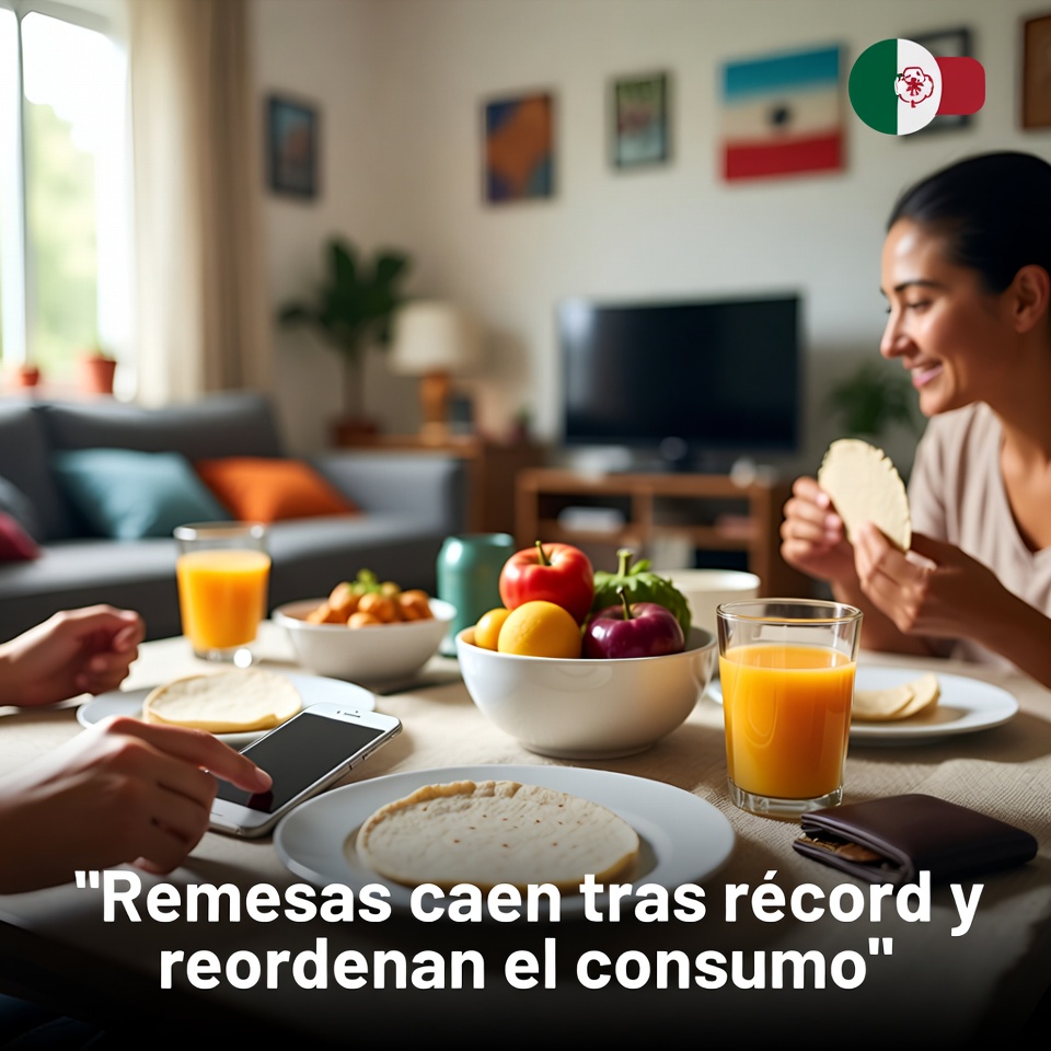 Remesas caen tras récord y reordenan el consumo