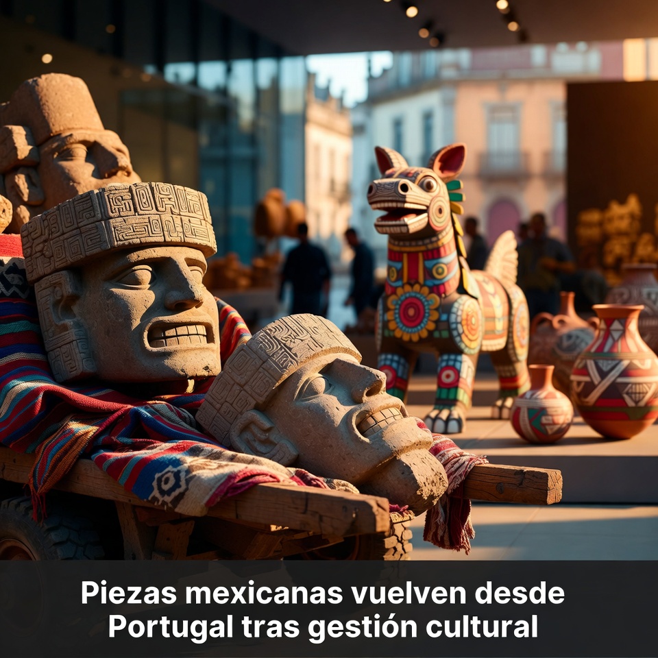 Piezas mexicanas vuelven desde Portugal tras gestión cultural