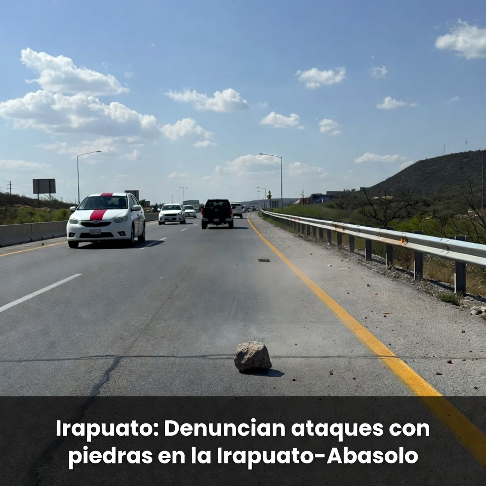 Irapuato: Denuncian ataques con piedras en la Irapuato–Abasolo