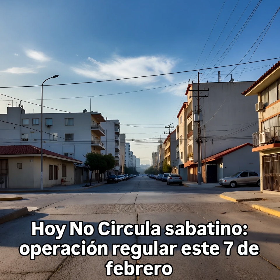 Hoy No Circula sabatino: operación regular este 7 de febrero