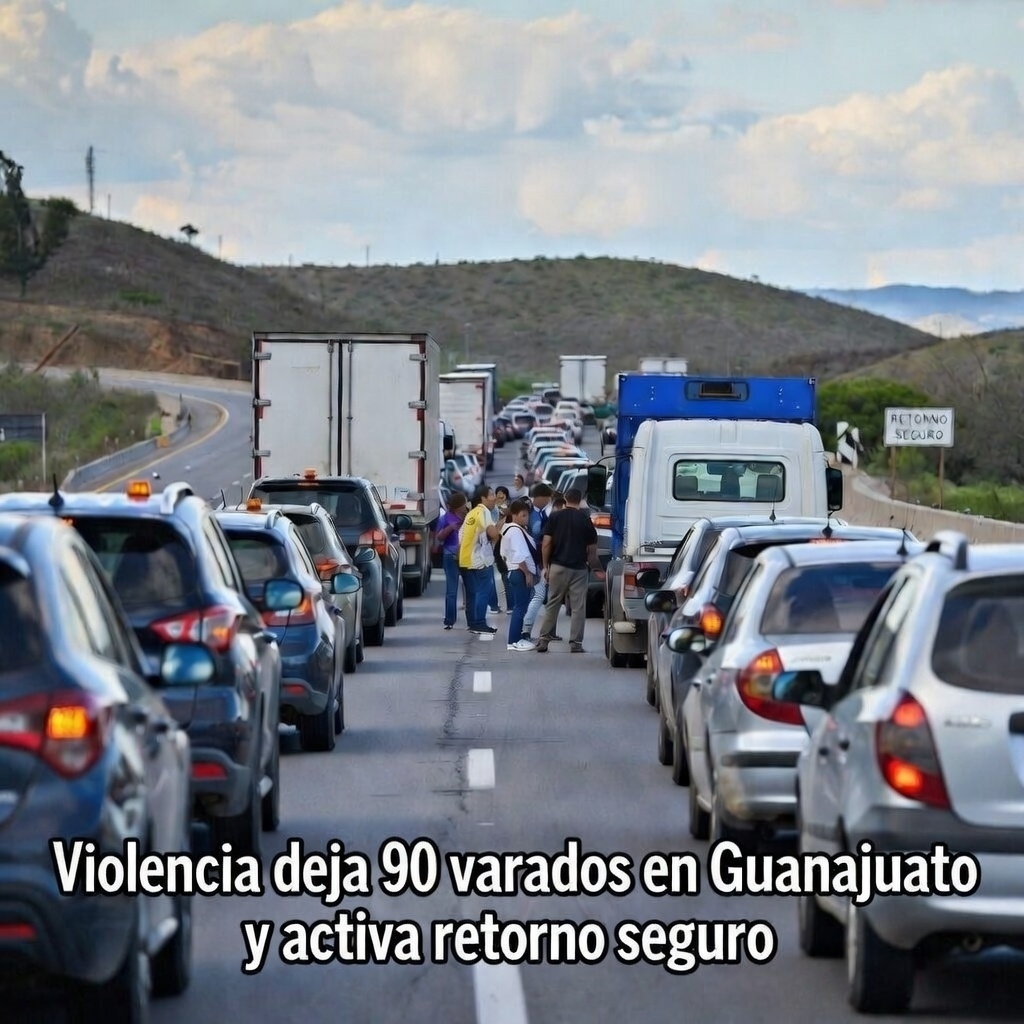 Violencia deja 90 varados en Guanajuato y activa retorno seguro