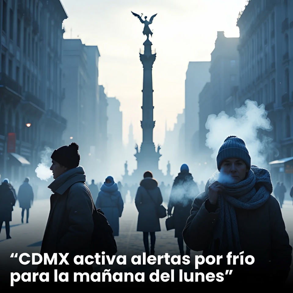CDMX activa alertas por frío para la mañana del lunes