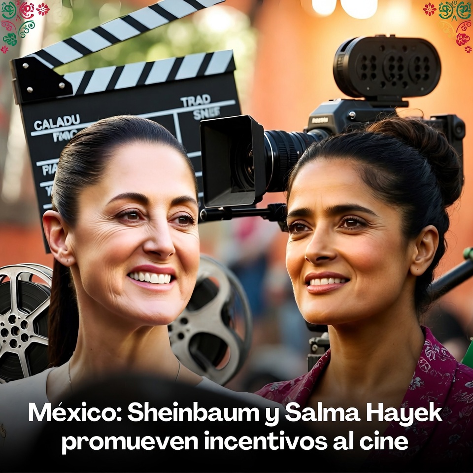 México: Sheinbaum y Salma Hayek promueven incentivos al cine