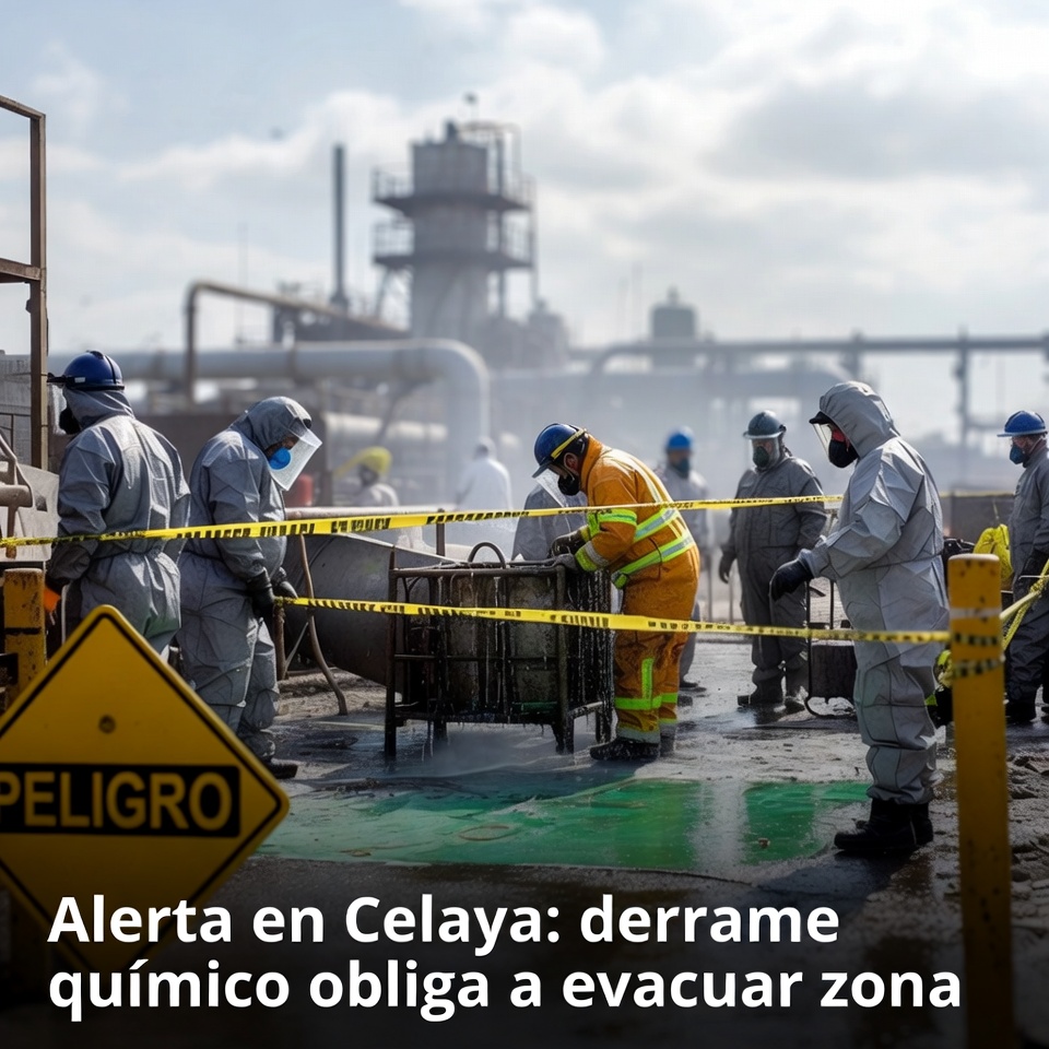 Alerta en Celaya: derrame químico obliga a evacuar zona