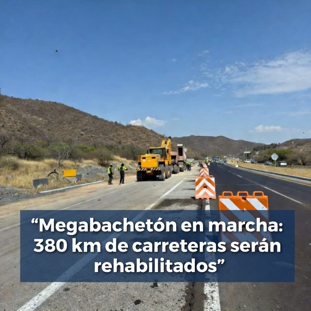 Megabachetón en marcha: 380 km de carreteras serán rehabilitados