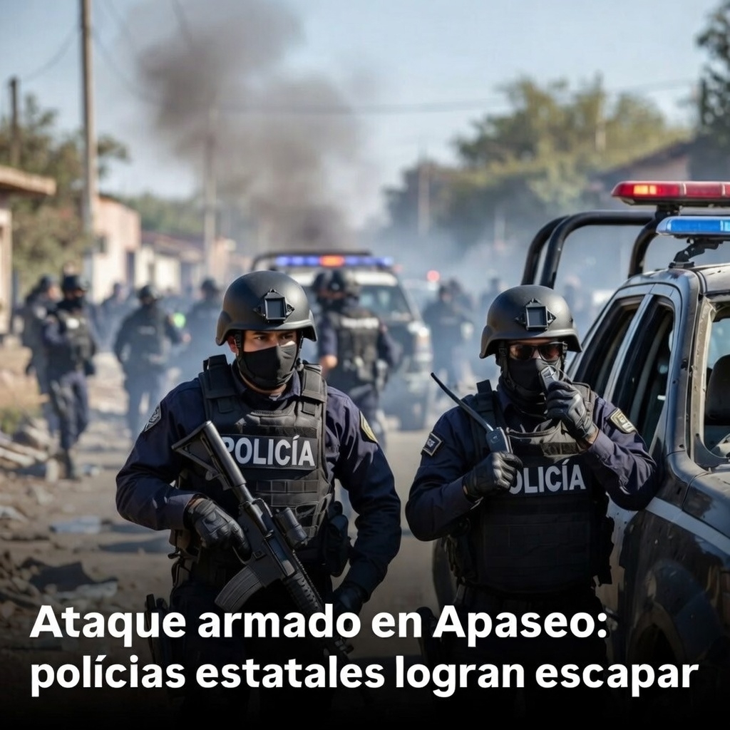 Ataque armado en Apaseo: policías estatales logran escapar