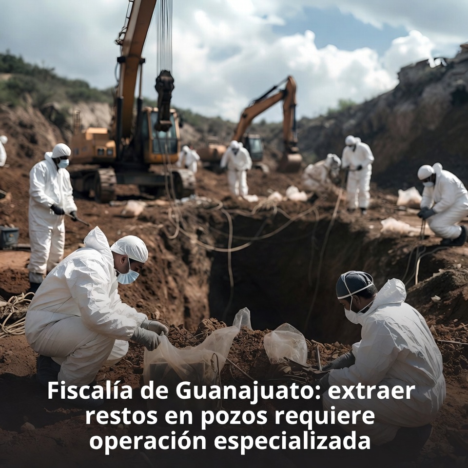 Fiscalía de Guanajuato: extraer restos en pozos requiere operación especializada