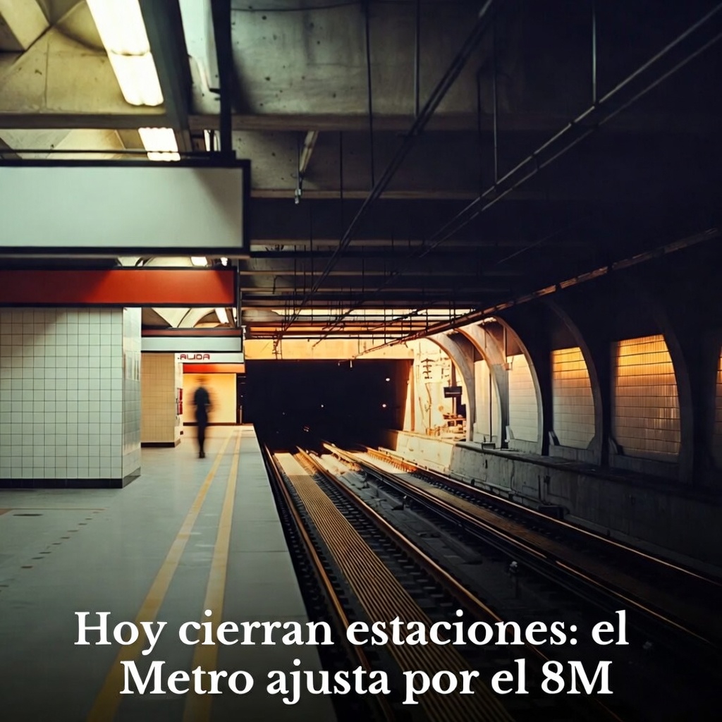 Hoy cierran estaciones: el Metro ajusta por el 8M