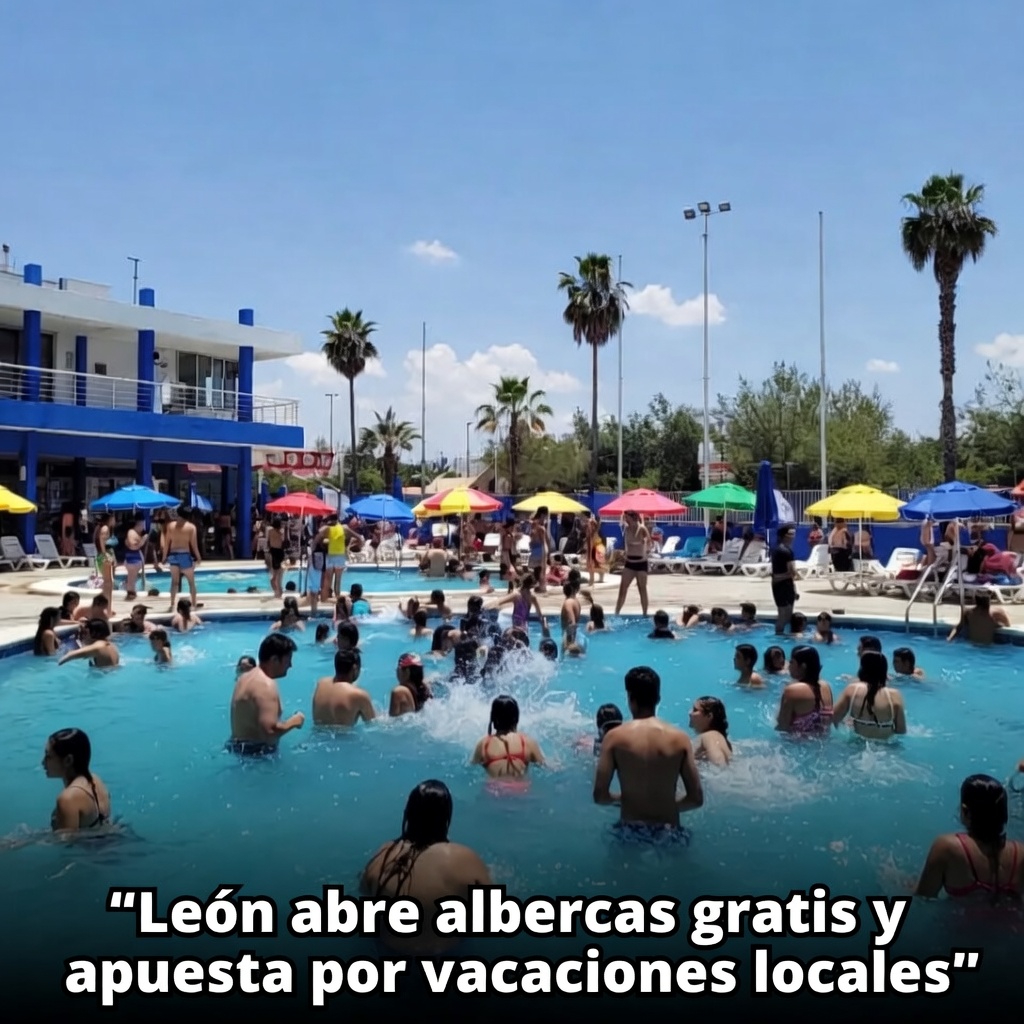 «León abre albercas gratis y apuesta por vacaciones locales»
