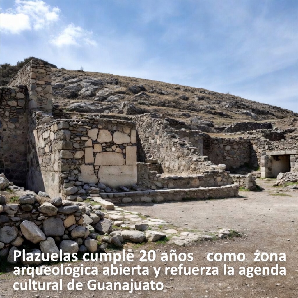 Plazuelas cumple 20 años como zona arqueológica abierta y refuerza la agenda cultural de Guanajuato
