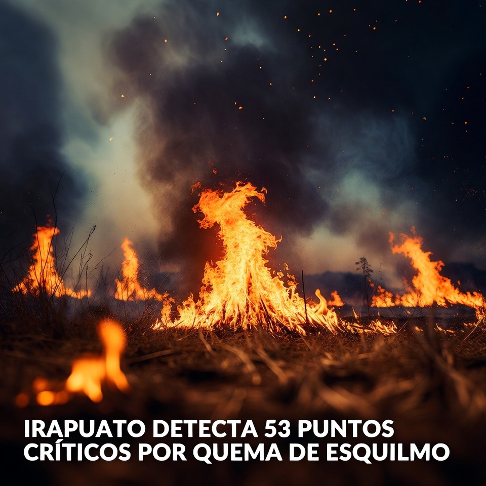 IRAPUATO DETECTA 53 PUNTOS CRITICOS POR QUEMA DE ESQUILMO