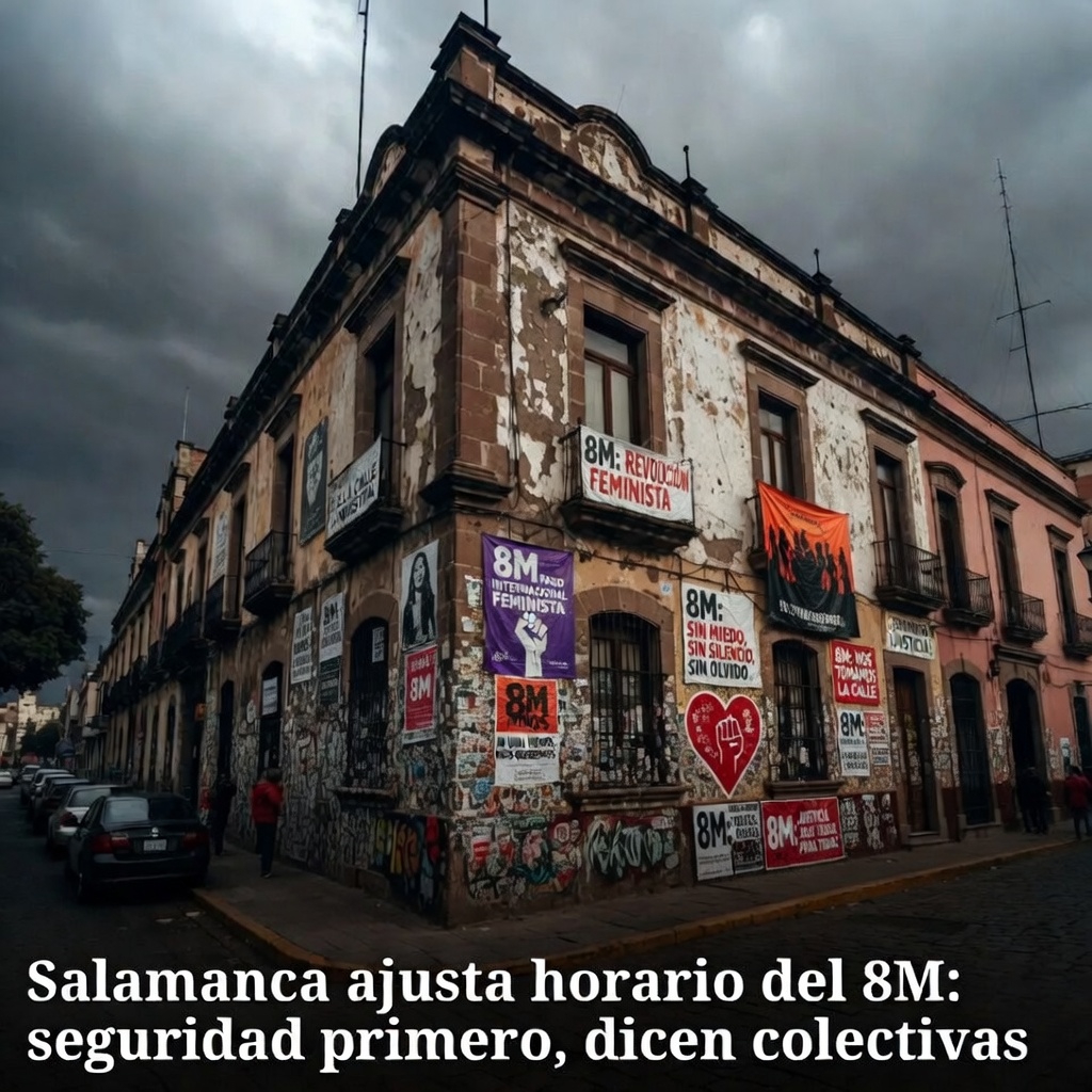Salamanca ajusta horario del 8M: seguridad primero, dicen colectivas