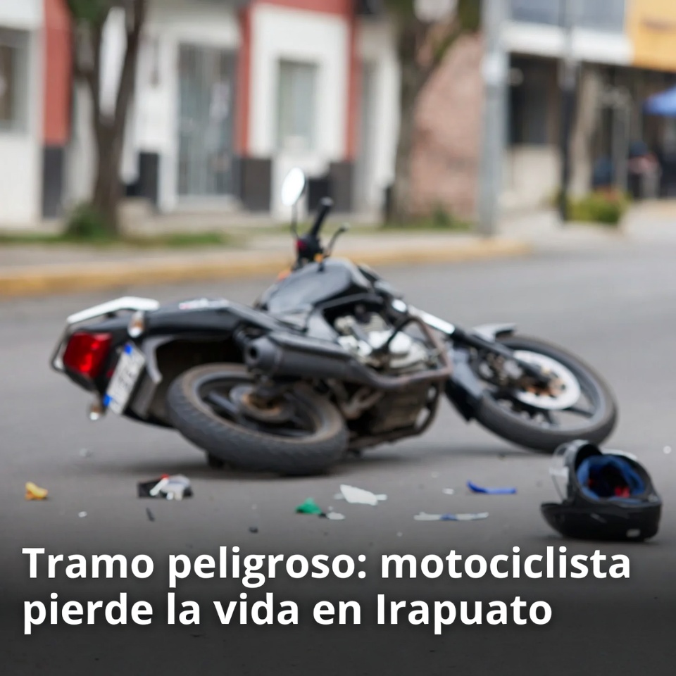 Tramo peligroso: motociclista pierde la vida en Irapuato