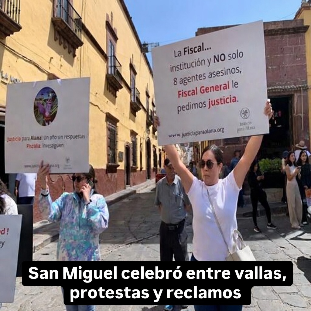 Bicentenario en San Miguel se cruza con protestas