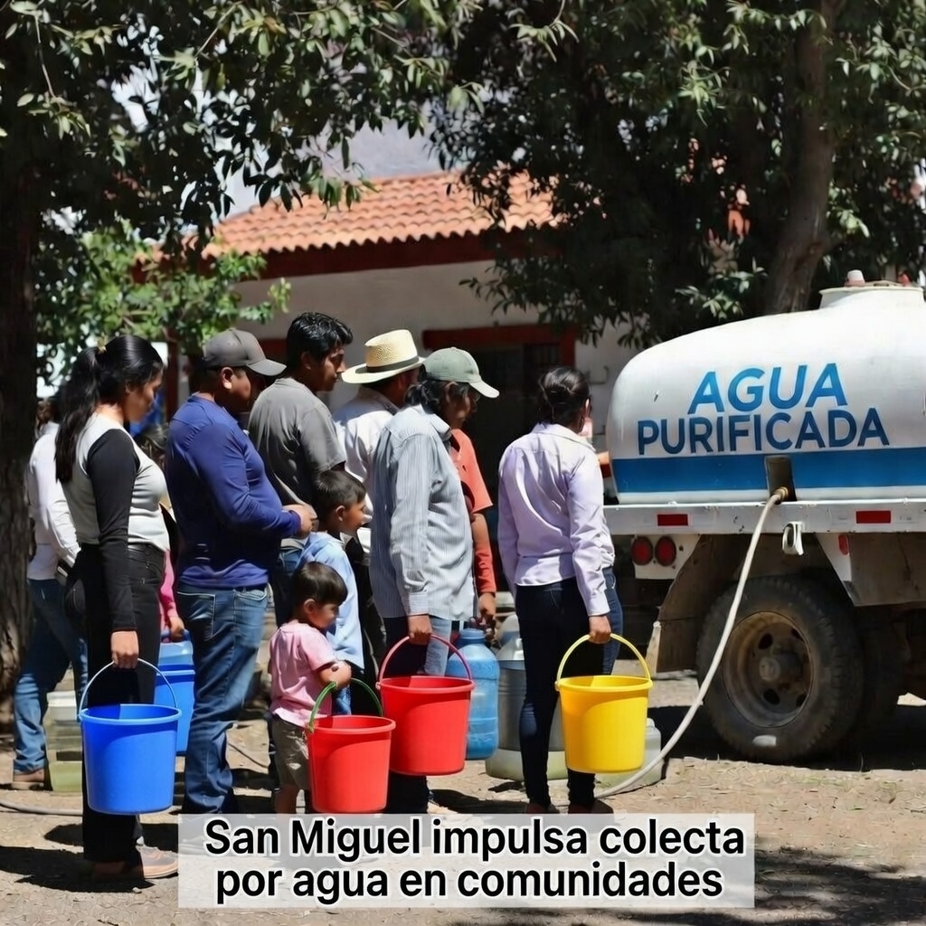 San Miguel impulsa colecta por agua en comunidades
