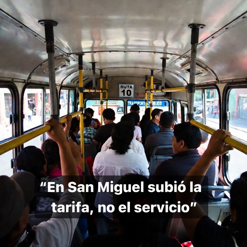 En San Miguel subió la tarifa, no el servicio
