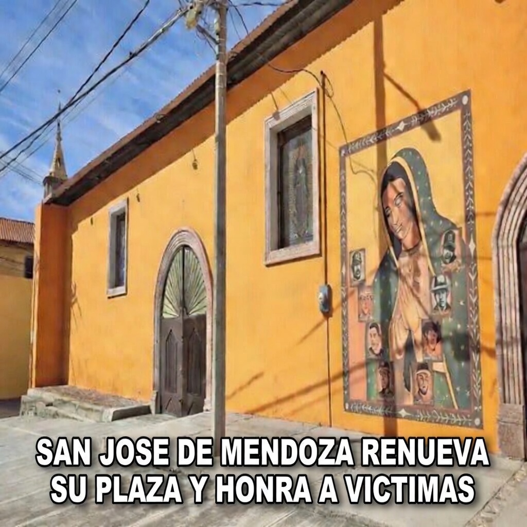 SAN JOSE DE MENDOZA RENUEVA SU PLAZA Y HONRA A VICTIMAS
