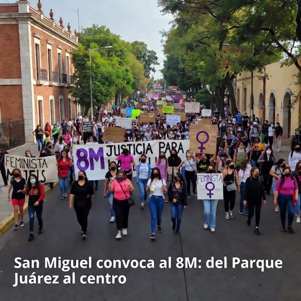 San Miguel convoca al 8M: del Parque Juárez al centro