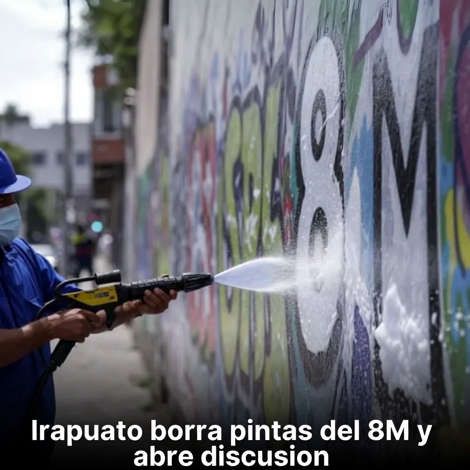 Irapuato borra pintas del 8M y abre discusion