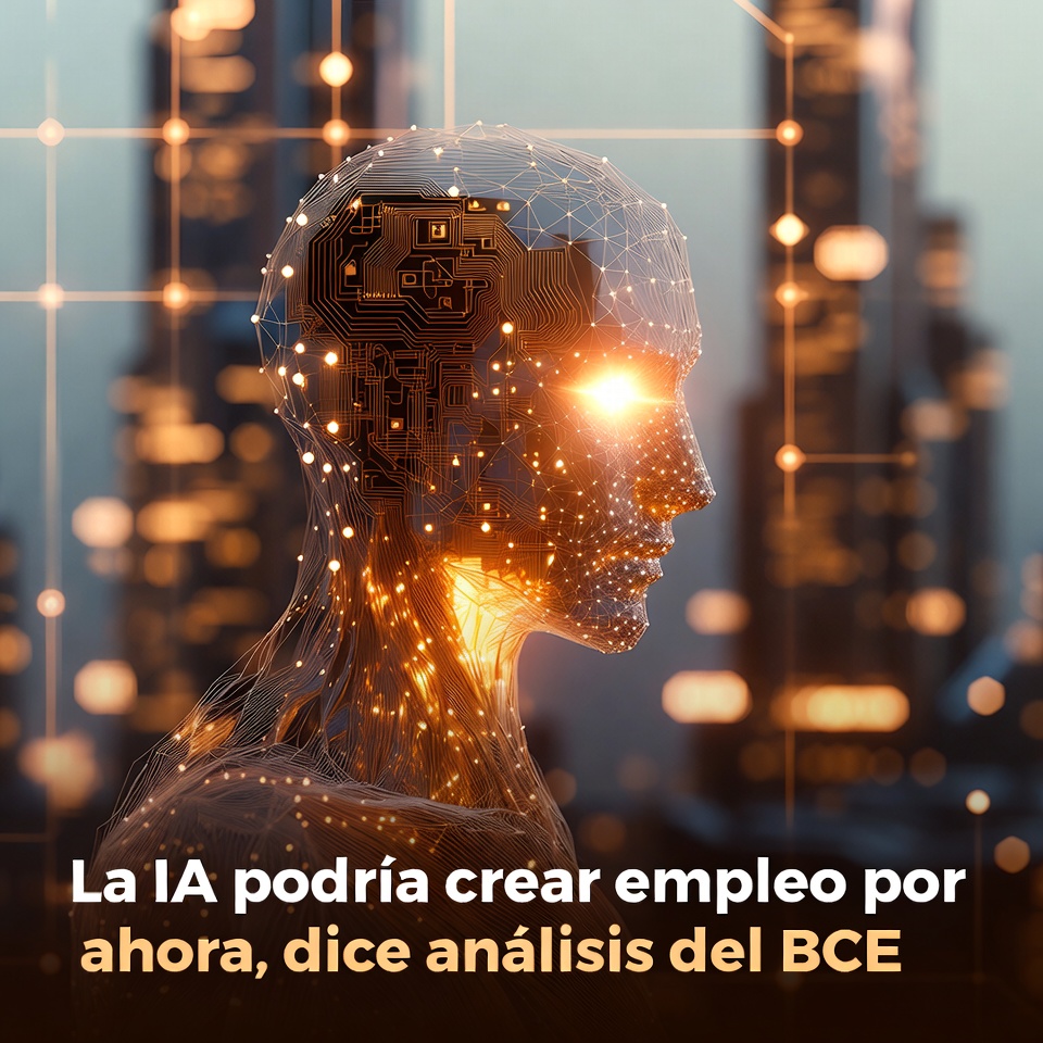 La IA podría crear empleo por ahora, dice análisis del BCE