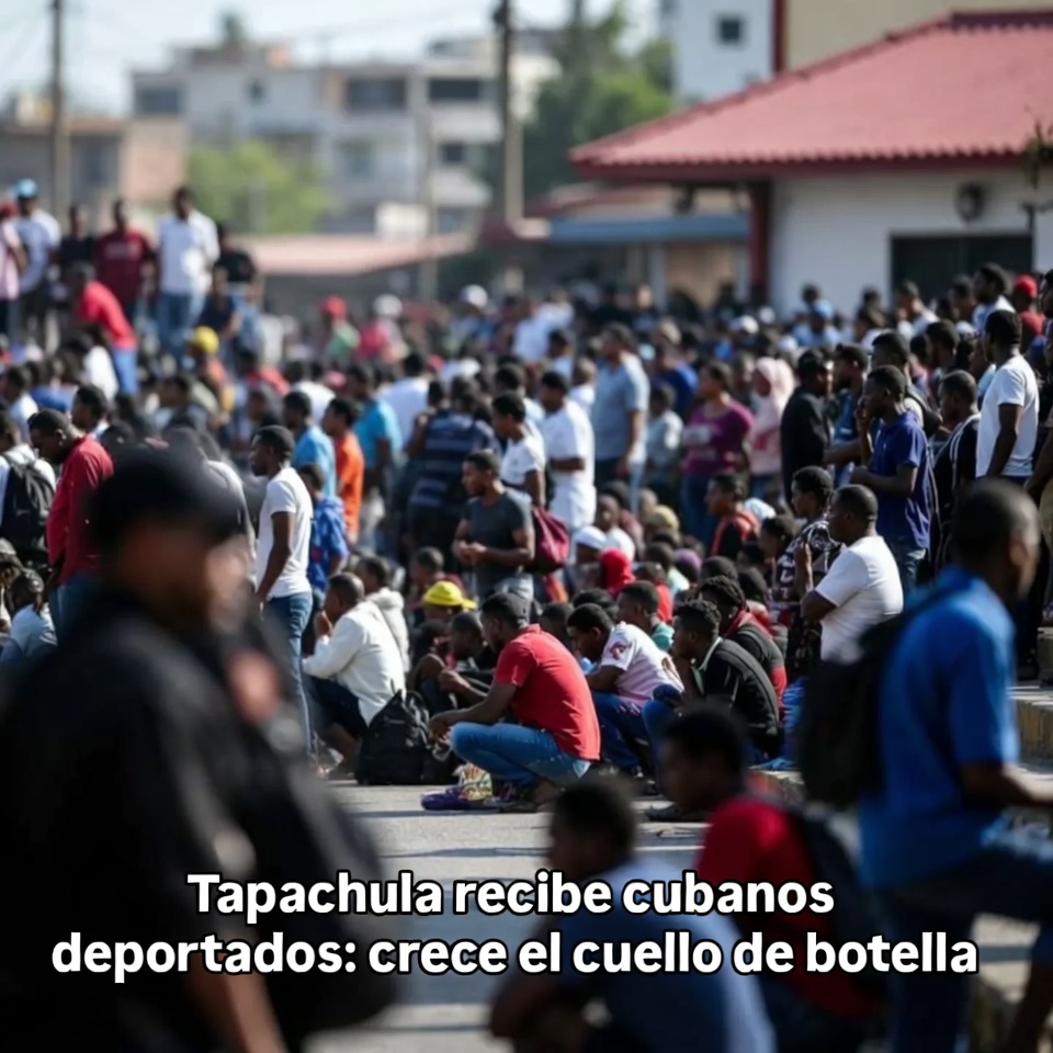Tapachula recibe cubanos deportados: crece el cuello de botella
