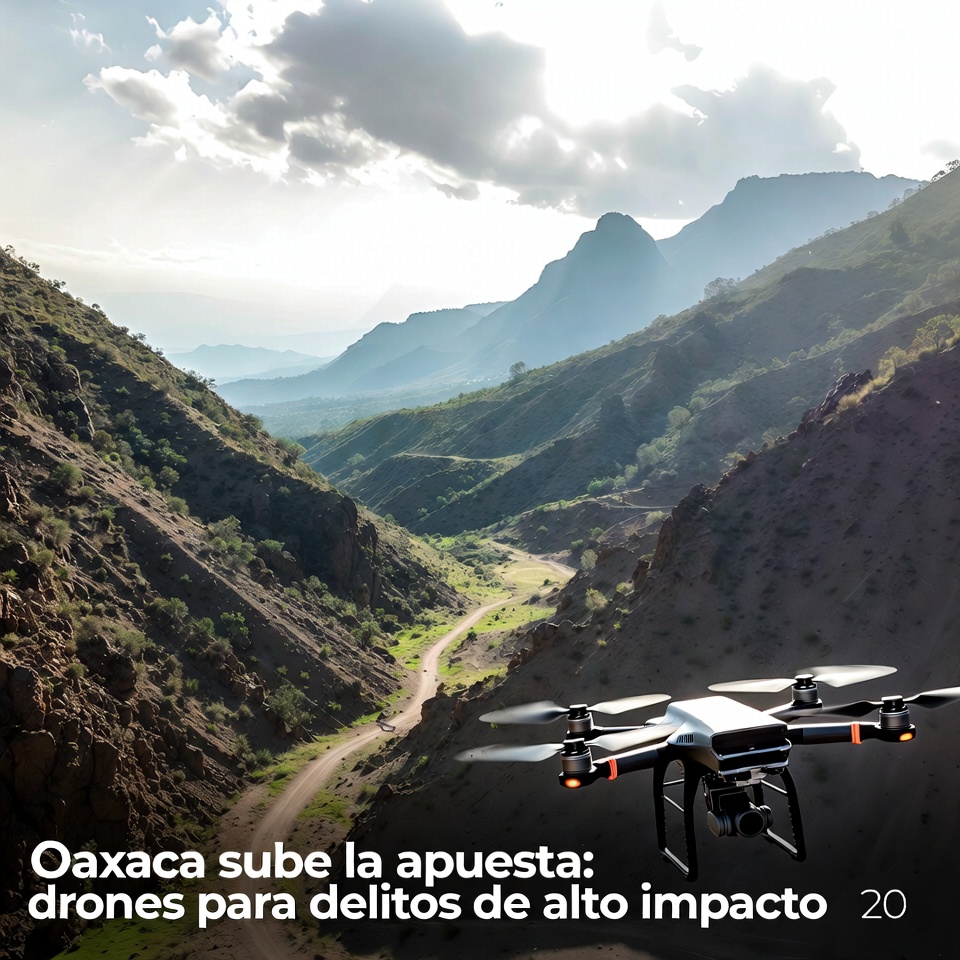 Oaxaca sube la apuesta: drones para delitos de alto impacto