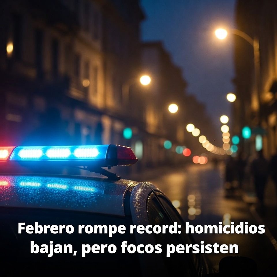 Febrero rompe record: homicidios bajan, pero focos persisten