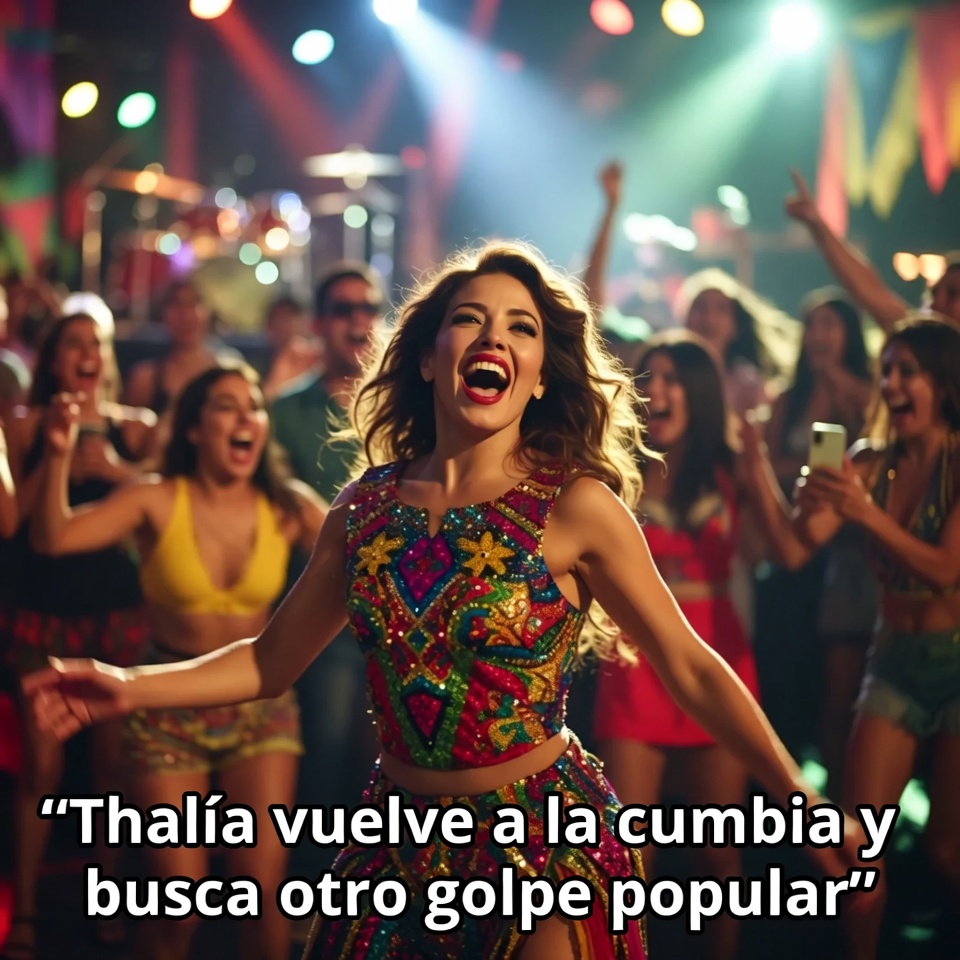 Thalía vuelve a la cumbia y busca otro golpe popular