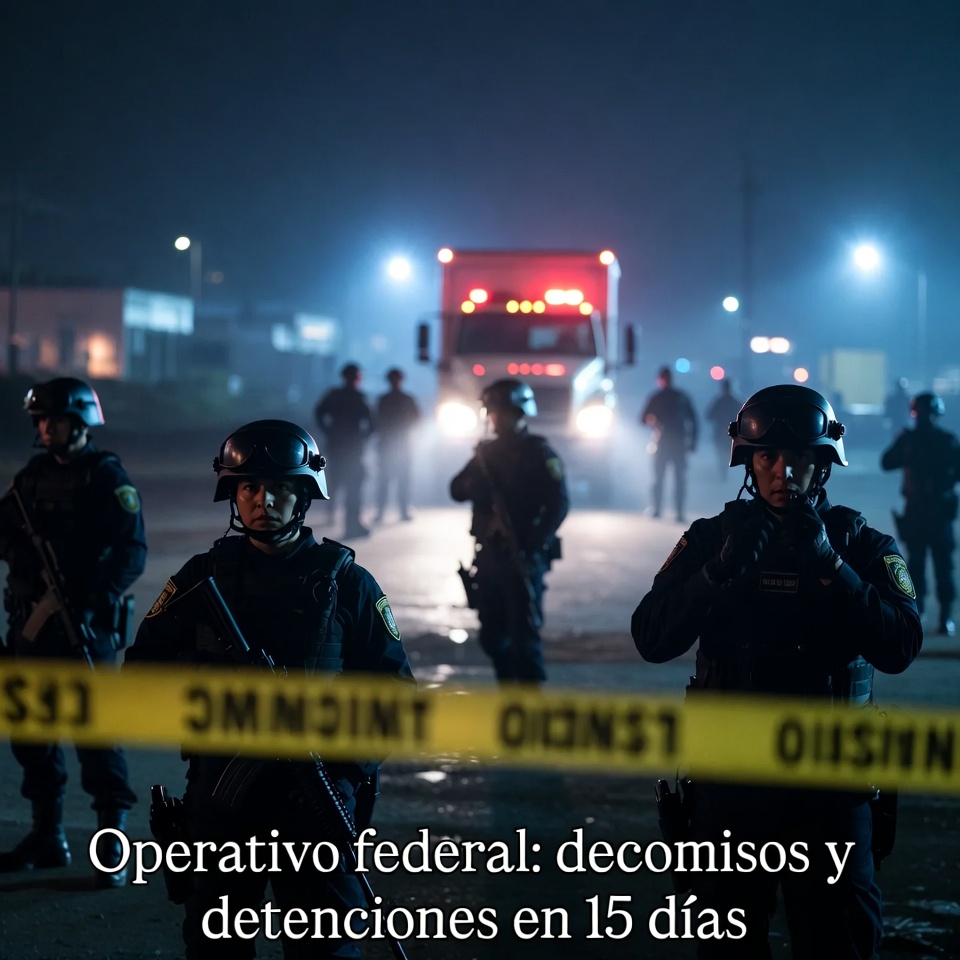Operativo federal: decomisos y detenciones en 15 días