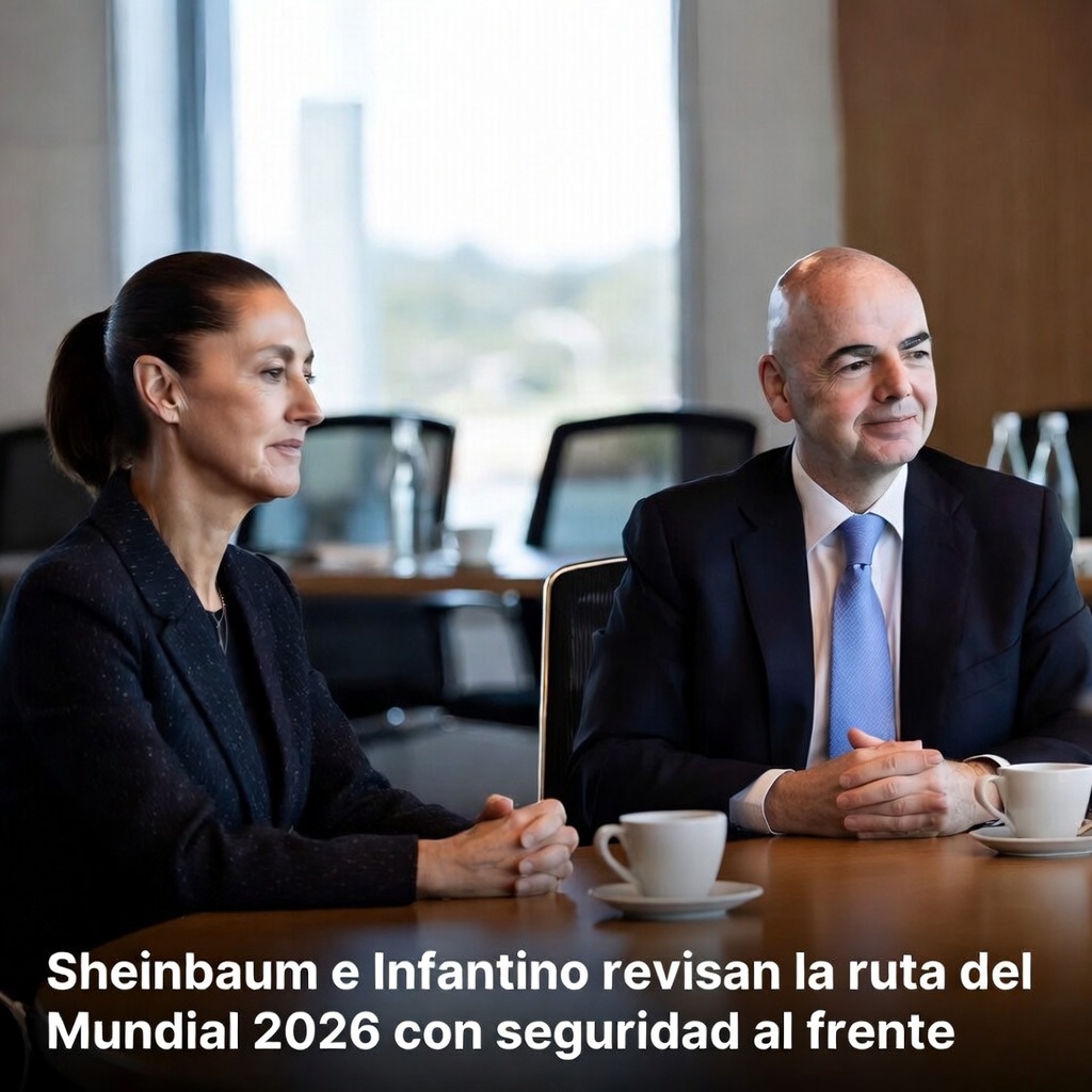 Sheinbaum e Infantino revisan la ruta del Mundial 2026 con seguridad al frente