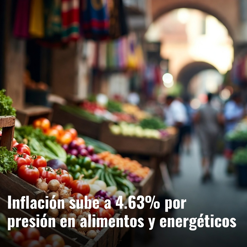 Inflación sube por alimentos y energéticos en marzo