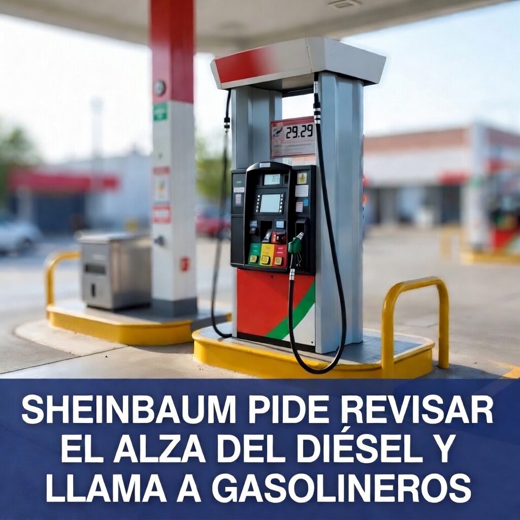 Sheinbaum ordena revisar el alza del diésel