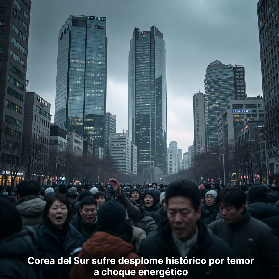 Corea del Sur sufre desplome histórico por temor a choque energético